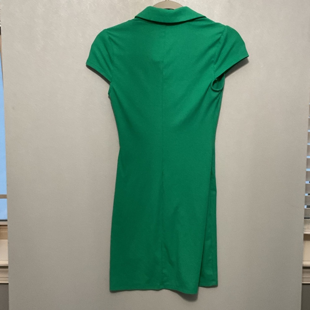 REVOLVE AFRM Green Ribbed Collared Button Front Short Sleeve Mini Dress XS - Picture 2 of 4